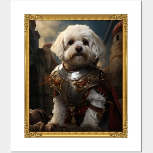 The Valiant Bichon Frisé - Medieval Conquistador  (Framed) Posters and Art